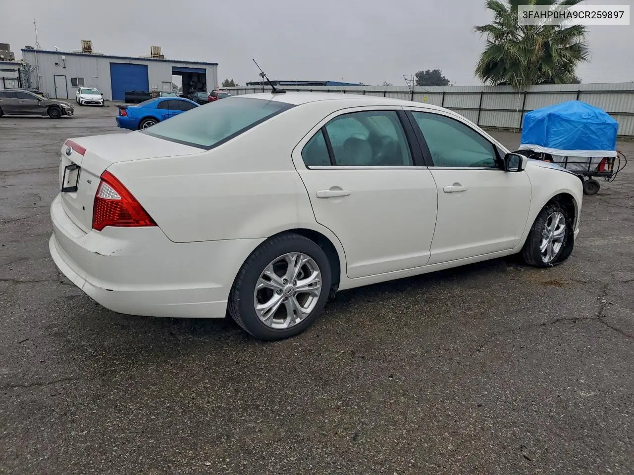 3FAHP0HA9CR259897 2012 Ford Fusion Se
