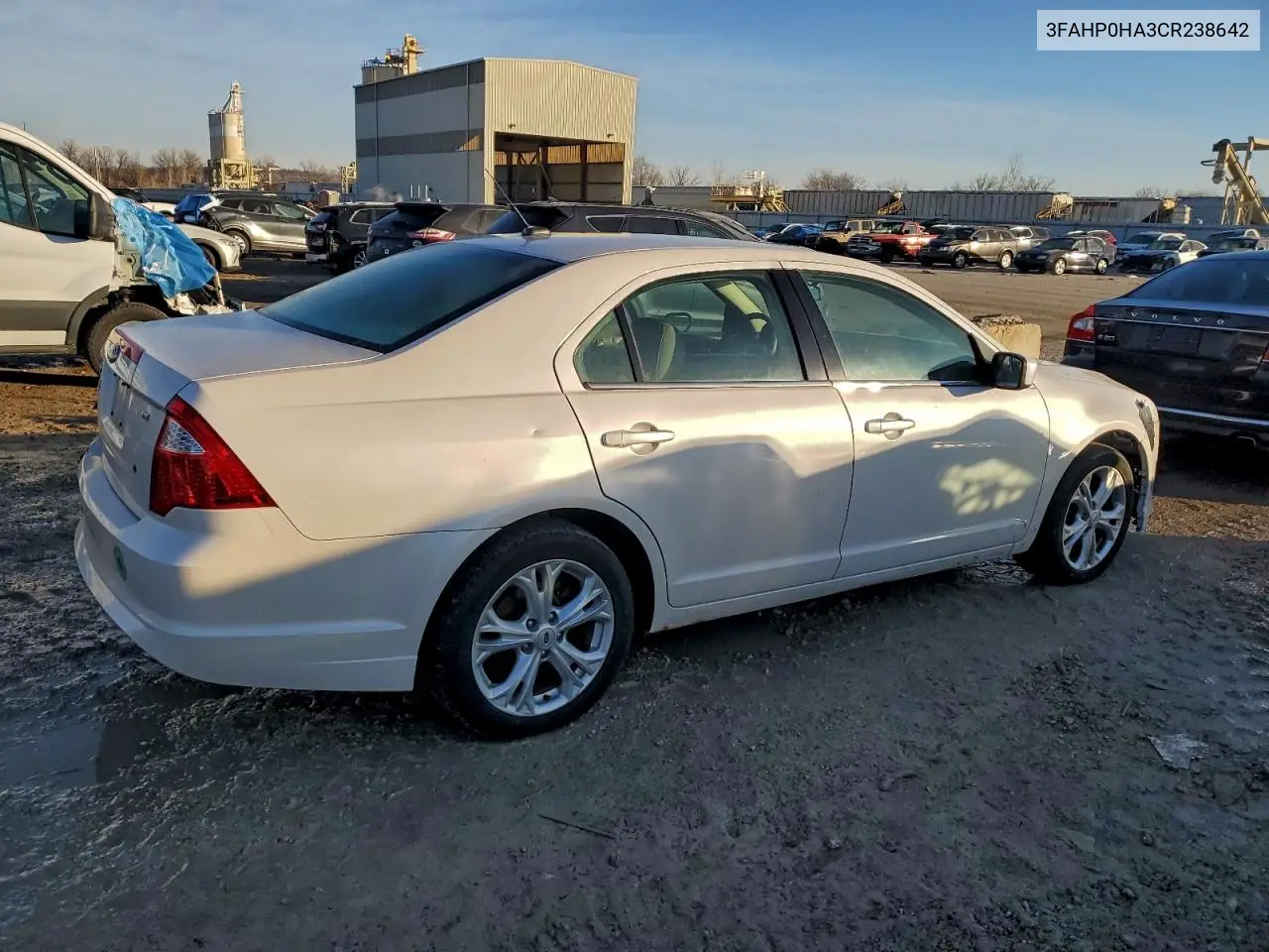 3FAHP0HA3CR238642 2012 Ford Fusion Se