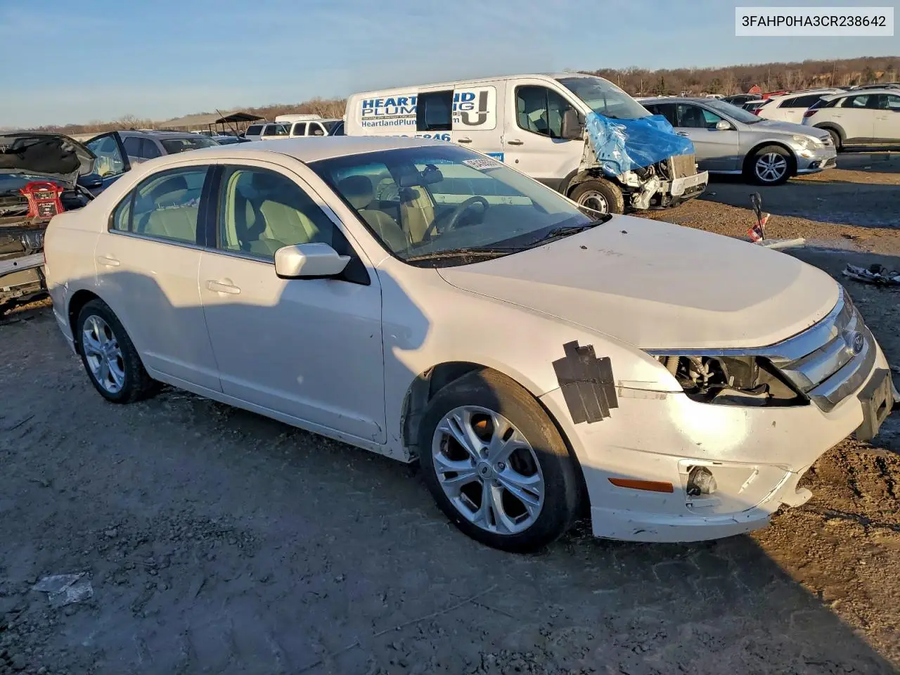 3FAHP0HA3CR238642 2012 Ford Fusion Se