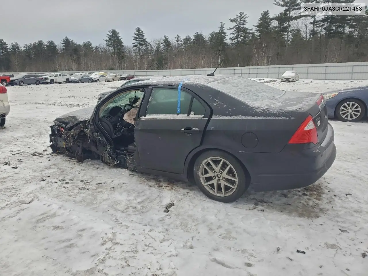 3FAHP0JA3CR221463 2012 Ford Fusion Sel