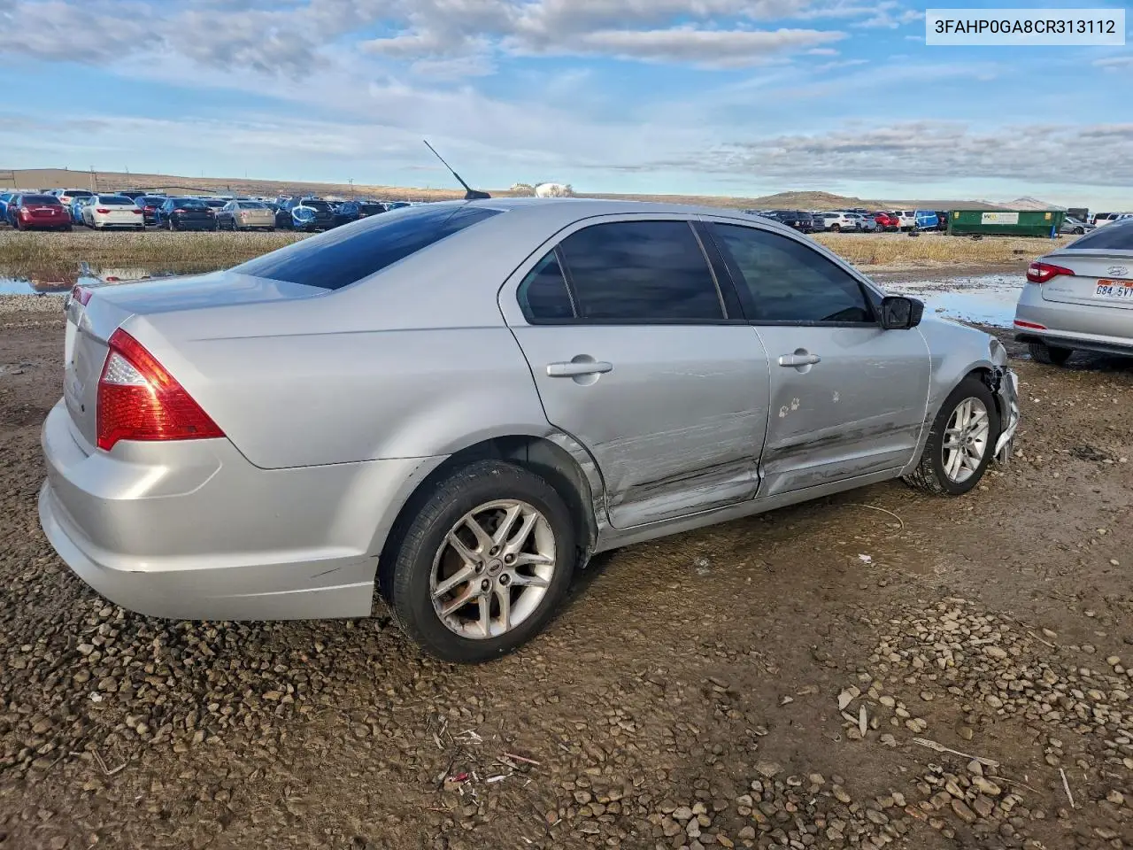 3FAHP0GA8CR313112 2012 Ford Fusion S