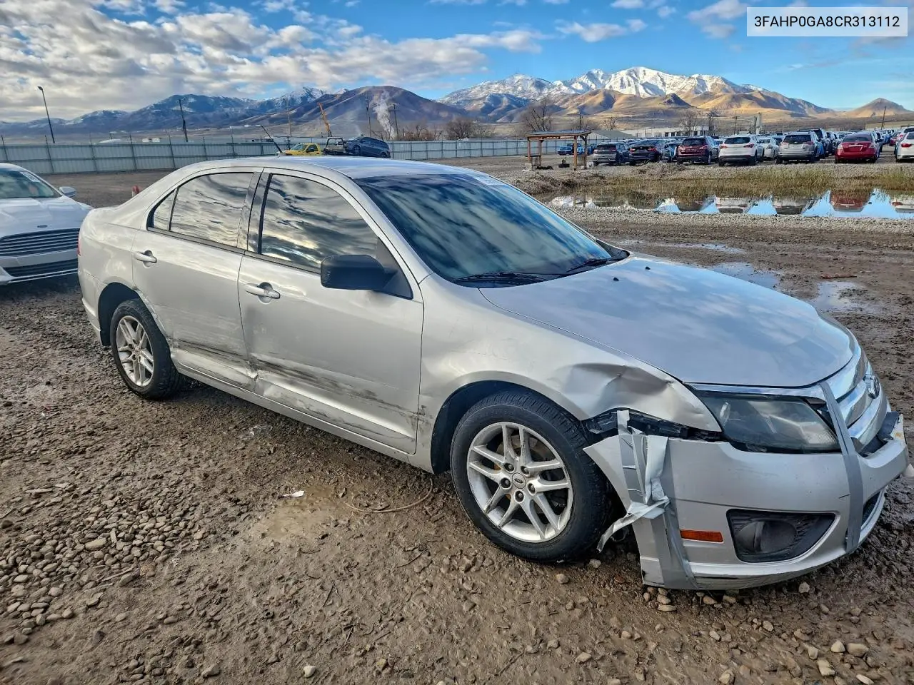 3FAHP0GA8CR313112 2012 Ford Fusion S