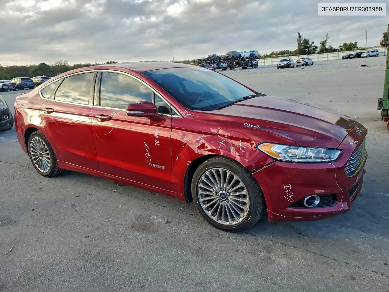 3FA6P0RU7ER303950 2014 Ford Fusion Titanium Hev
