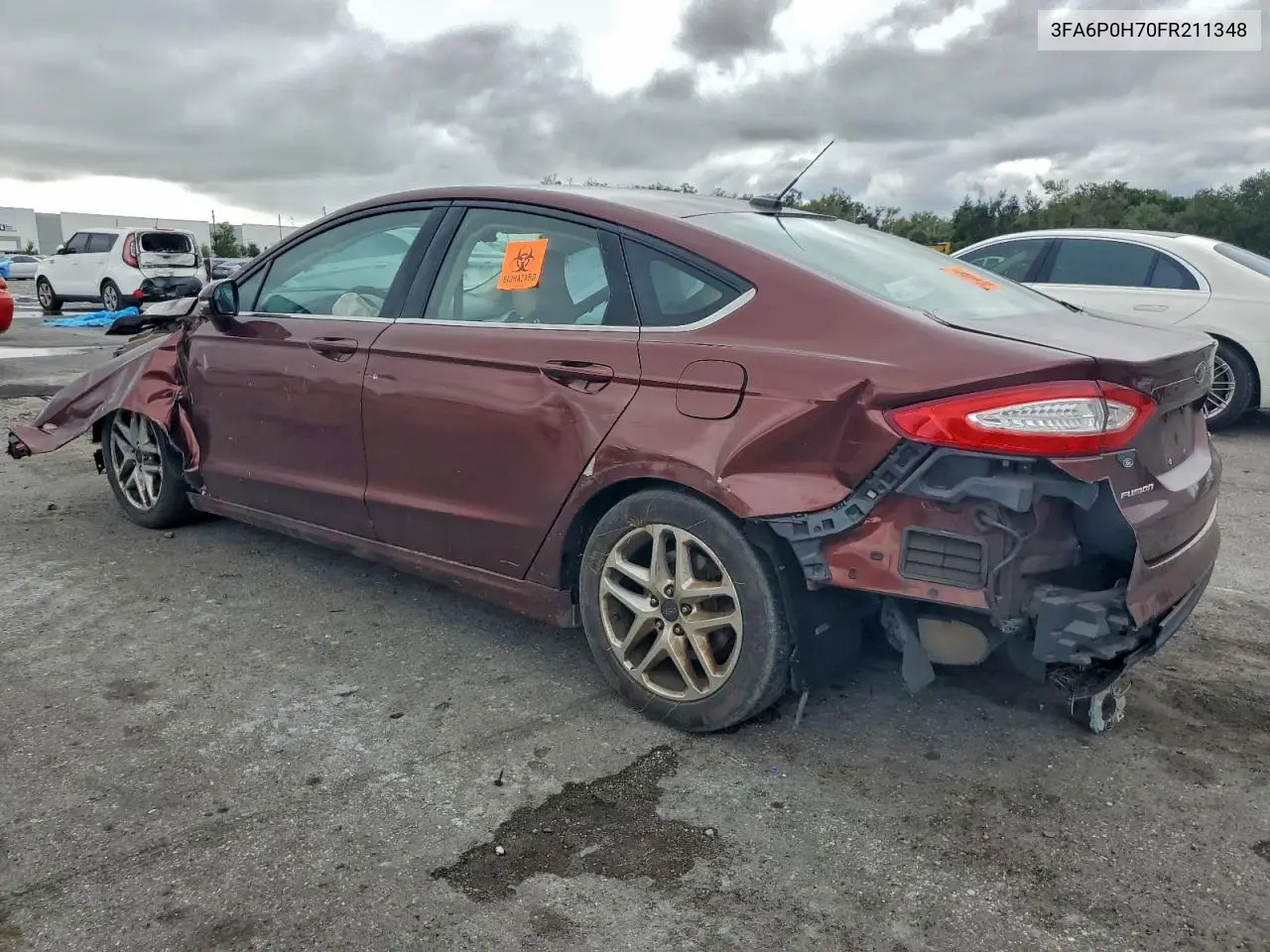 3FA6P0H70FR211348 2015 Ford Fusion Se