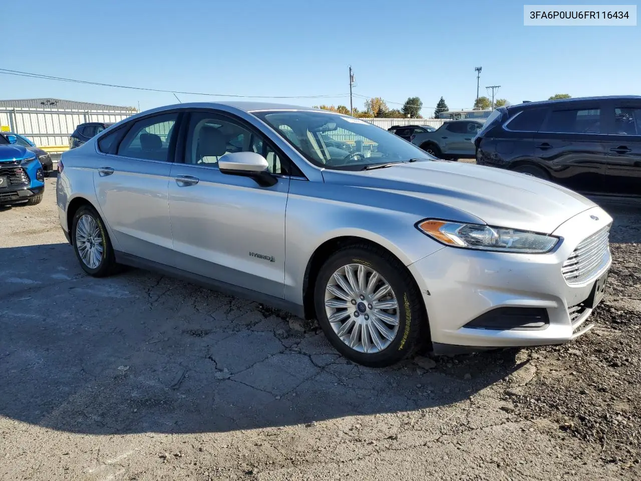 3FA6P0UU6FR116434 2015 Ford Fusion S Hybrid