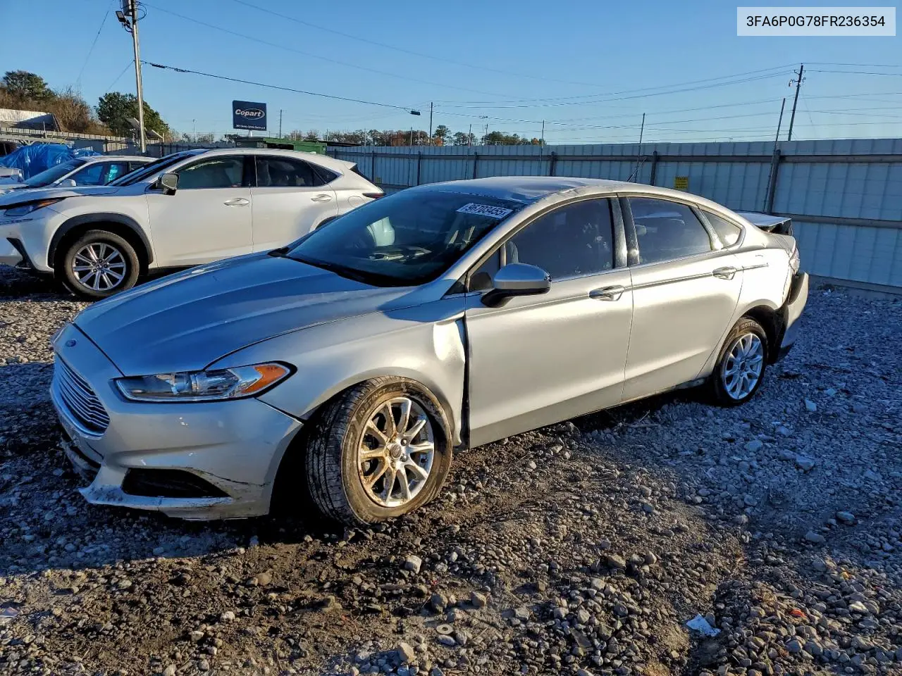 3FA6P0G78FR236354 2015 Ford Fusion S