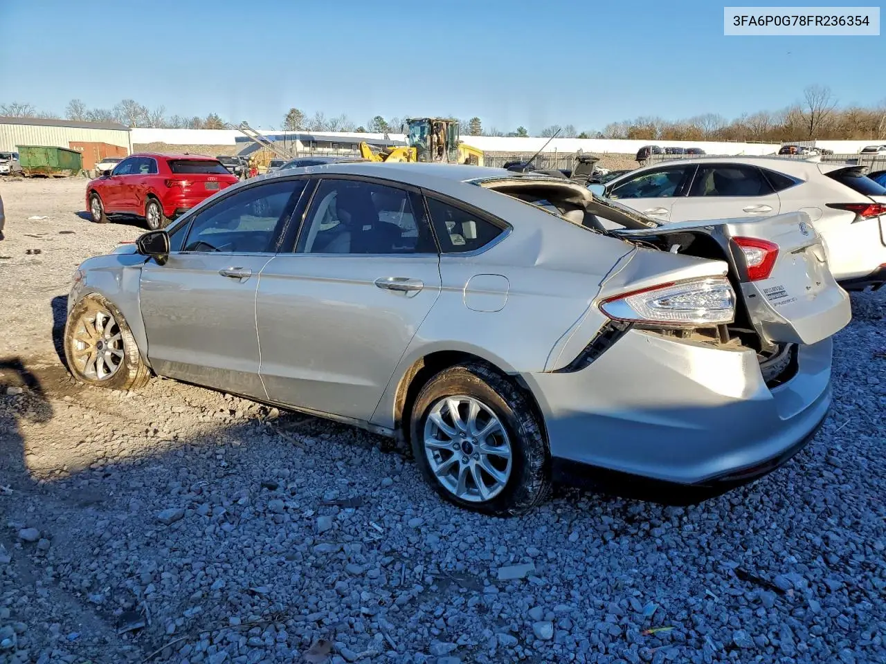 3FA6P0G78FR236354 2015 Ford Fusion S