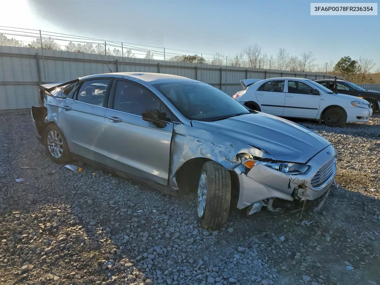 3FA6P0G78FR236354 2015 Ford Fusion S