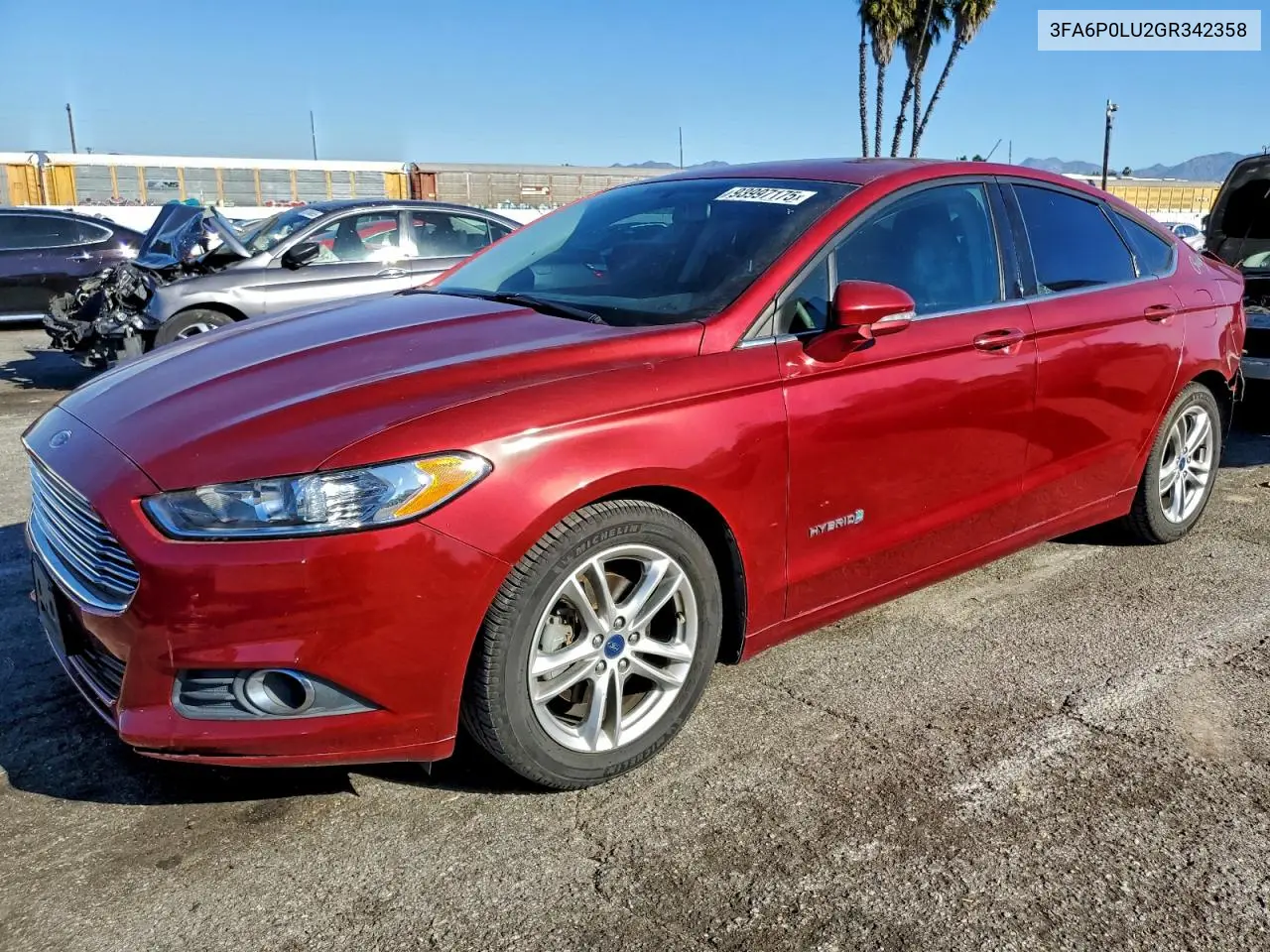 3FA6P0LU2GR342358 2016 Ford Fusion Se Hybrid
