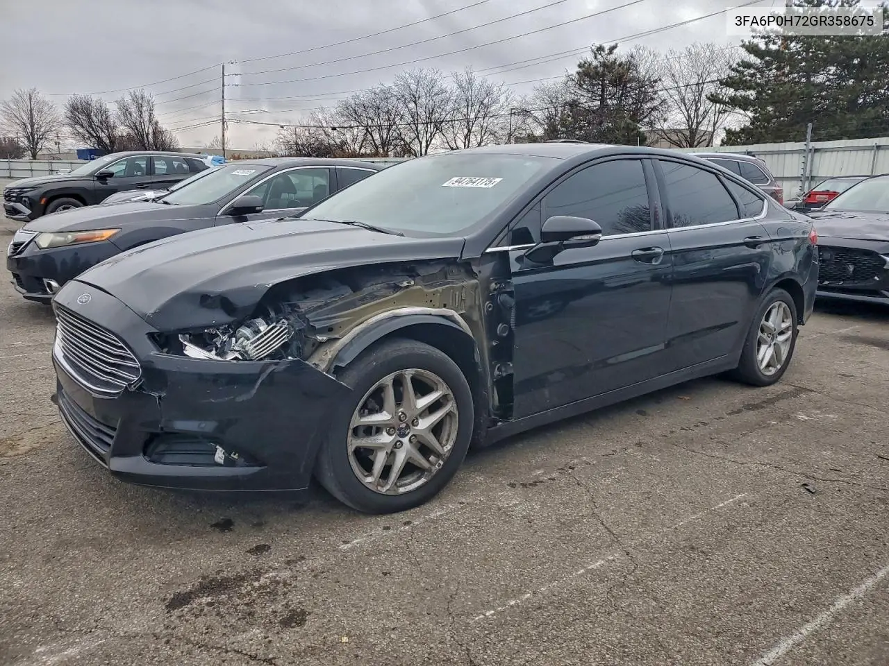 3FA6P0H72GR358675 2016 Ford Fusion Se