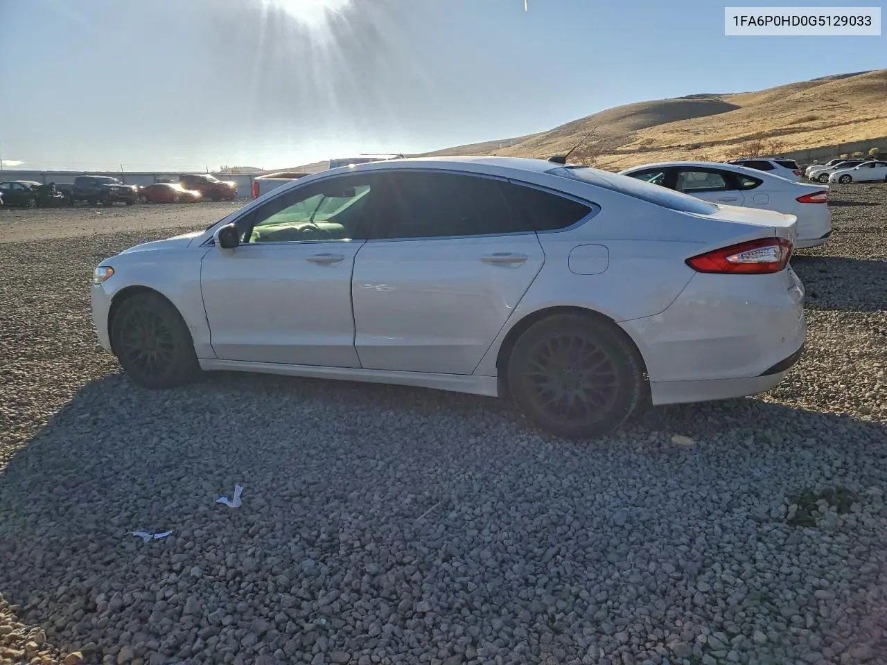 1FA6P0HD0G5129033 2016 Ford Fusion Se