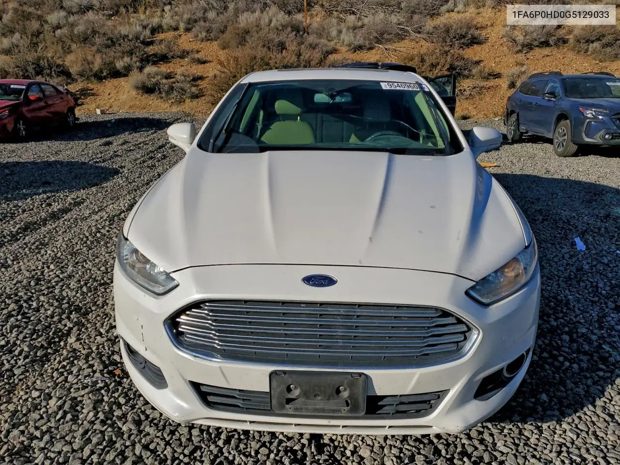 1FA6P0HD0G5129033 2016 Ford Fusion Se