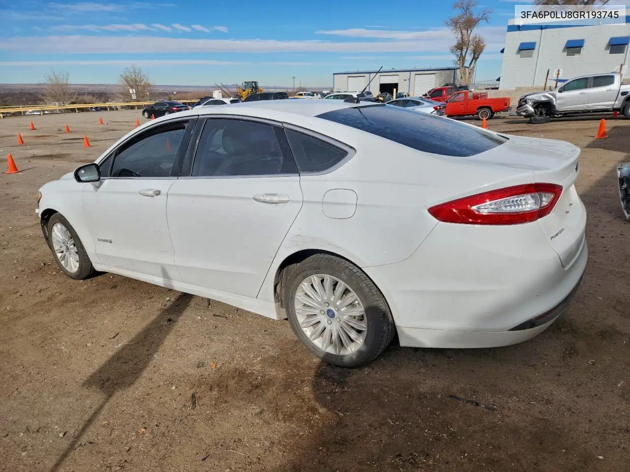 3FA6P0LU8GR193745 2016 Ford Fusion Se Hybrid