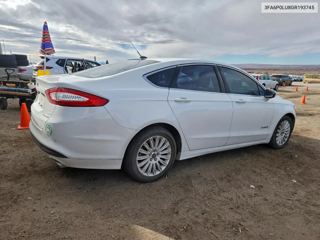 3FA6P0LU8GR193745 2016 Ford Fusion Se Hybrid