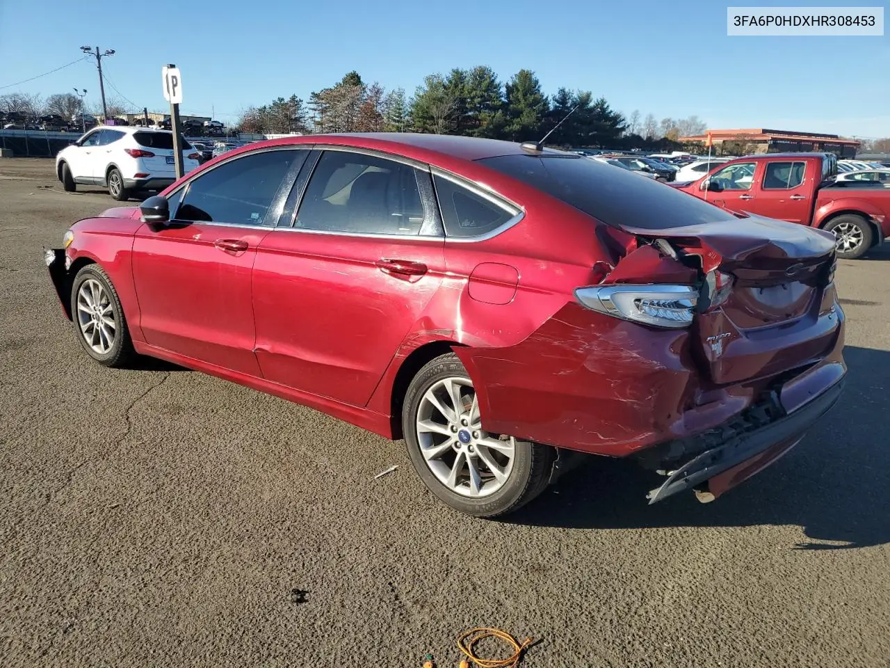 3FA6P0HDXHR308453 2017 Ford Fusion Se