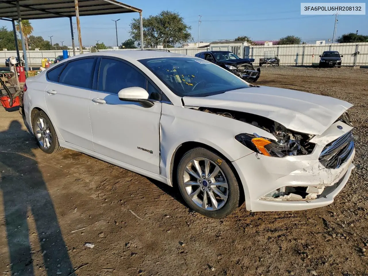 3FA6P0LU6HR208132 2017 Ford Fusion Se Hybrid