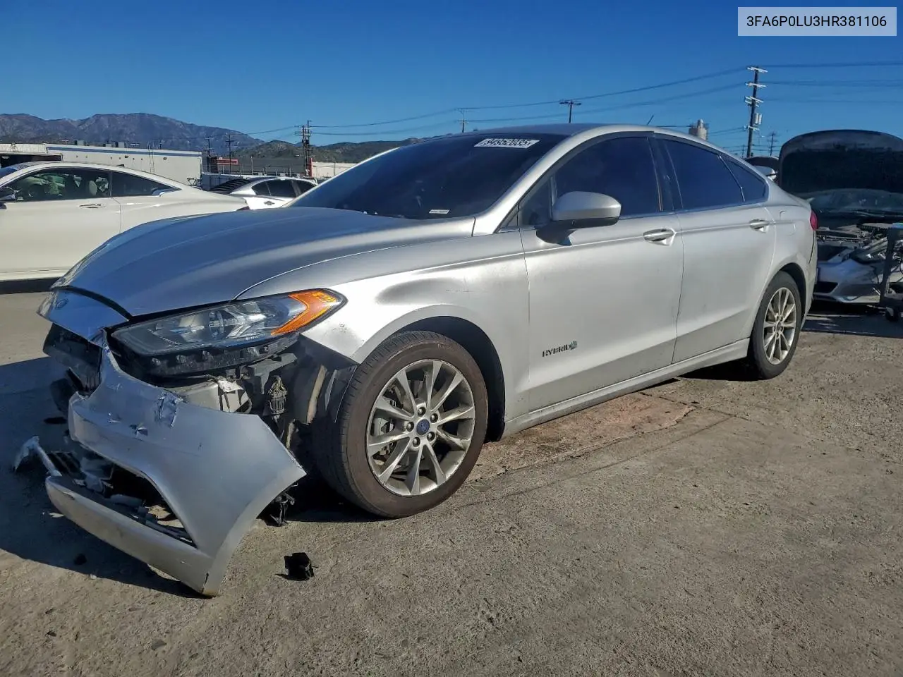 3FA6P0LU3HR381106 2017 Ford Fusion Se Hybrid