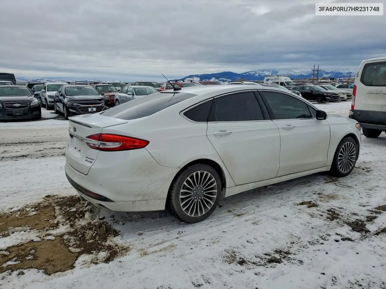 3FA6P0RU7HR231748 2017 Ford Fusion Titanium Hev