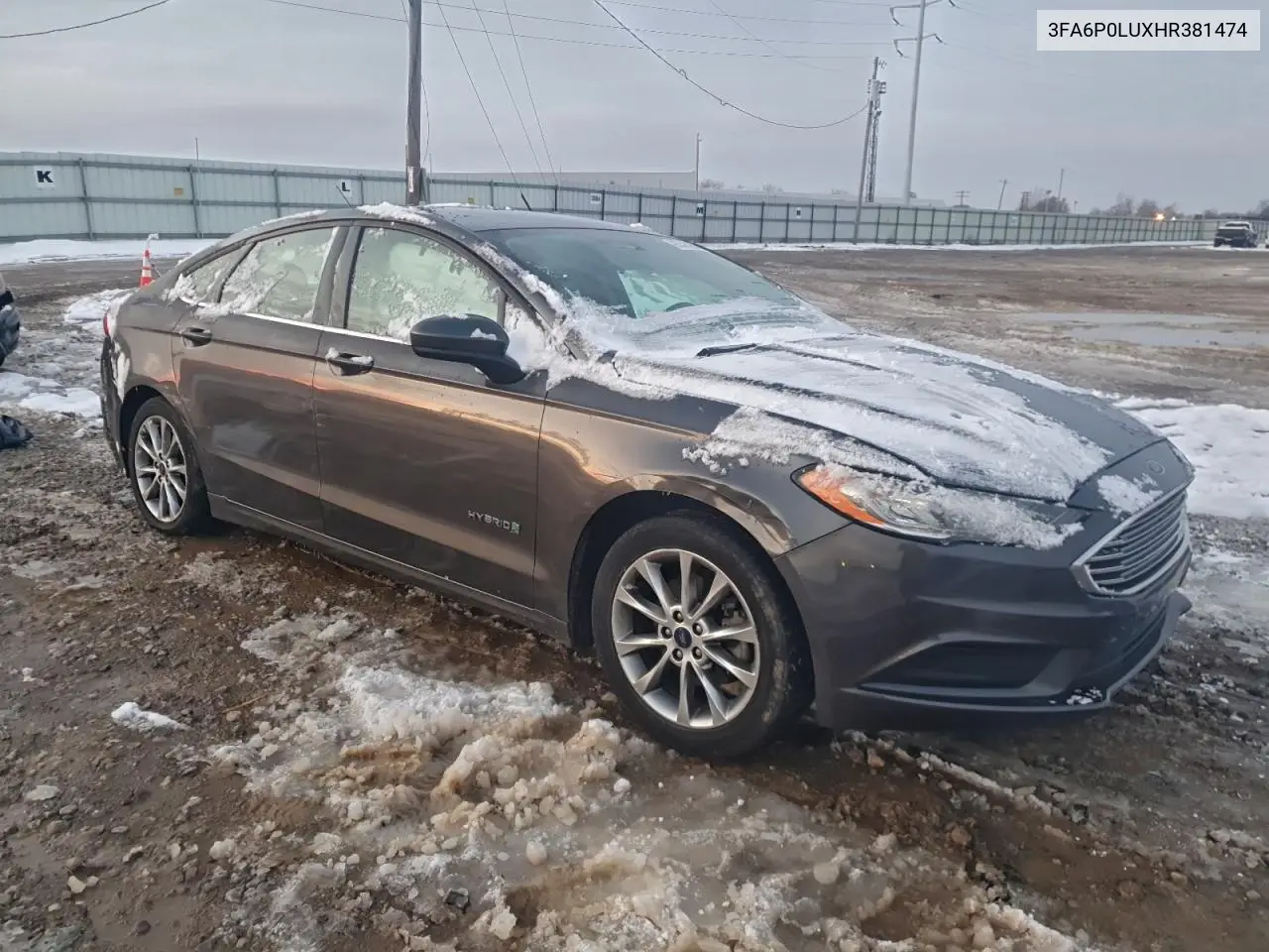 3FA6P0LUXHR381474 2017 Ford Fusion Se Hybrid