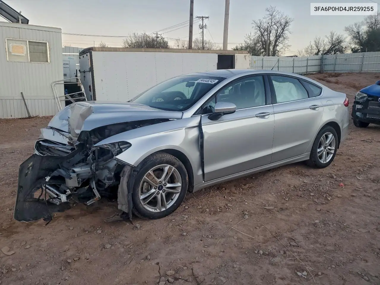 3FA6P0HD4JR259255 2018 Ford Fusion Se