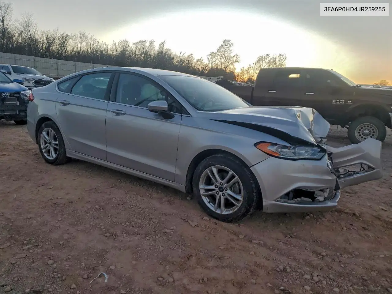 3FA6P0HD4JR259255 2018 Ford Fusion Se