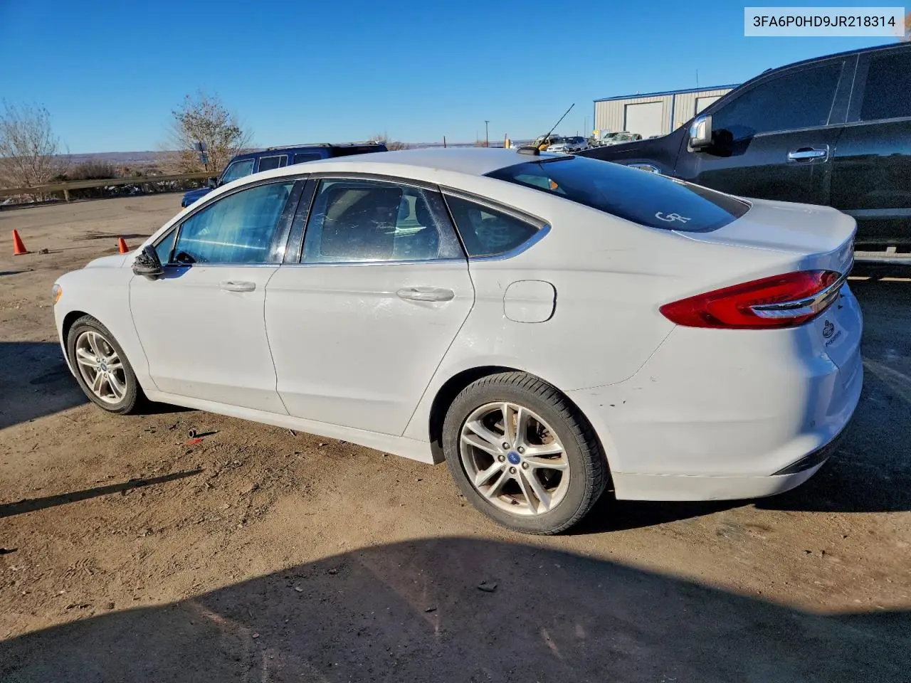 3FA6P0HD9JR218314 2018 Ford Fusion Se