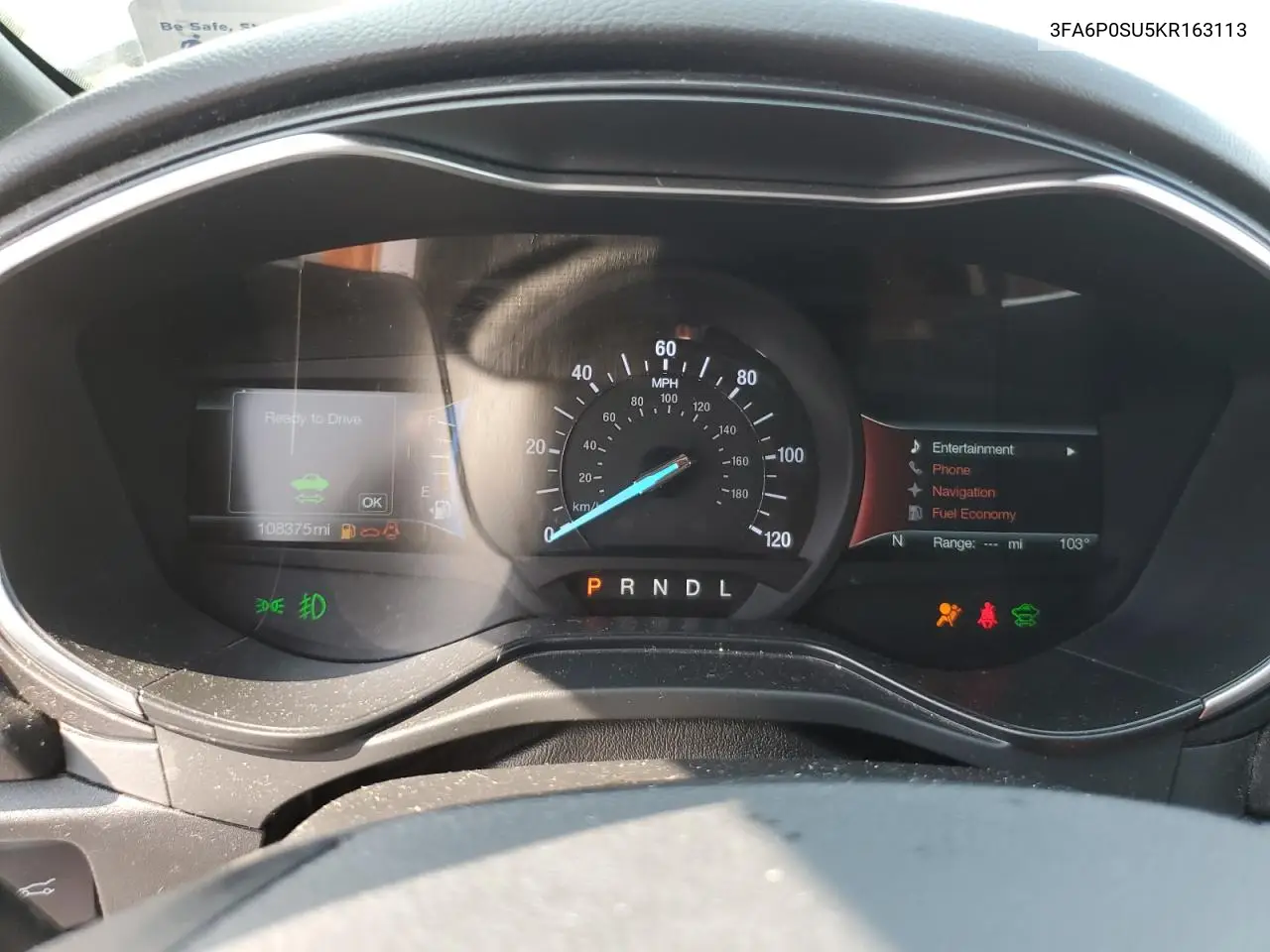 3FA6P0SU5KR163113 2019 Ford Fusion Titanium