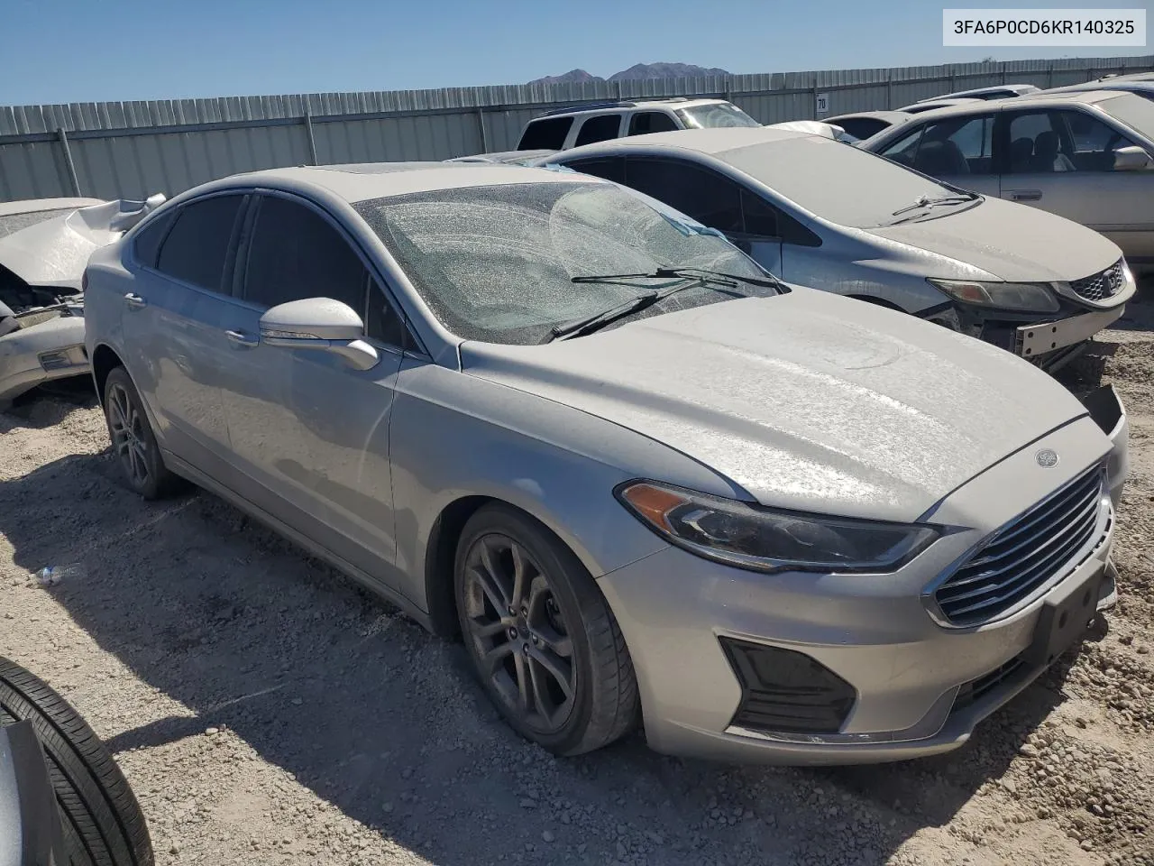 2019 Ford Fusion Sel VIN: 3FA6P0CD6KR140325 Lot: 64307464