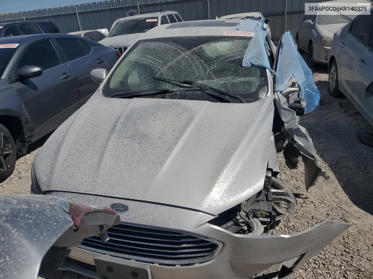 2019 Ford Fusion Sel VIN: 3FA6P0CD6KR140325 Lot: 64307464