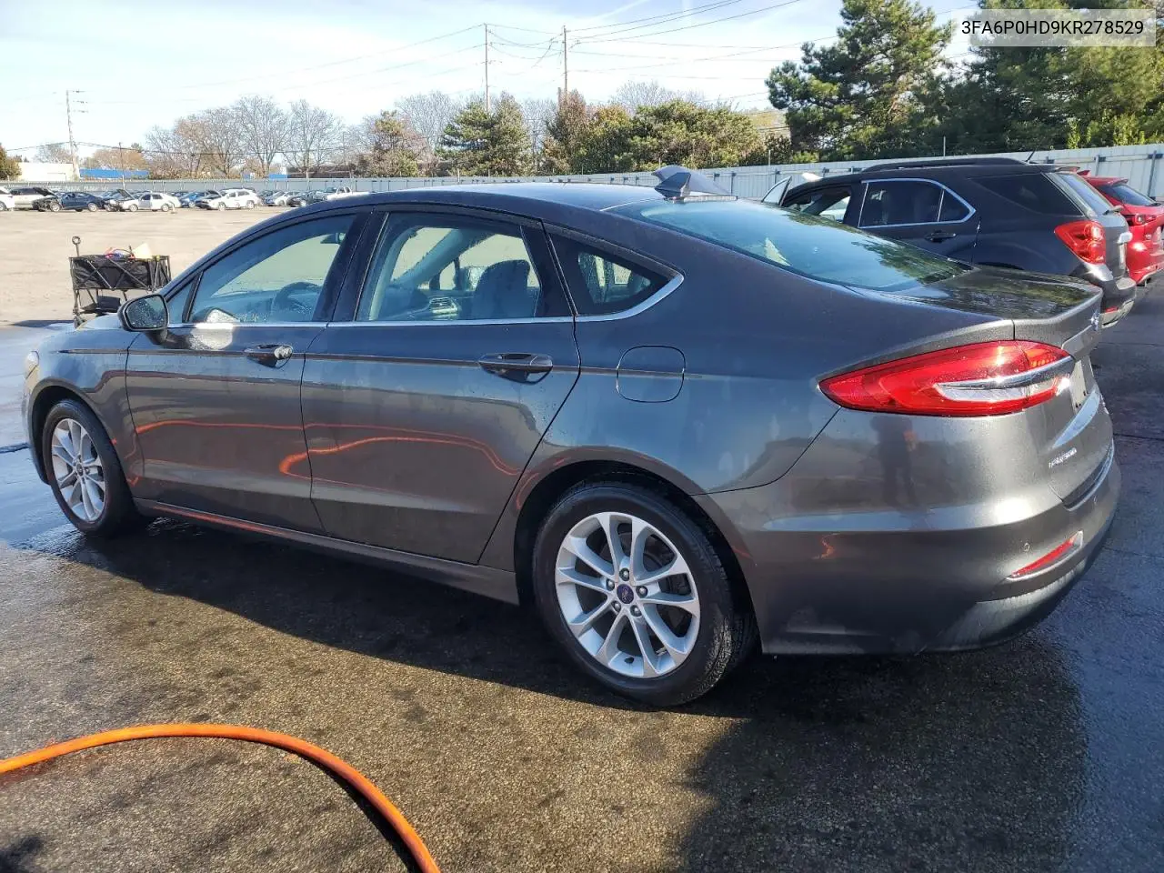 3FA6P0HD9KR278529 2019 Ford Fusion Se