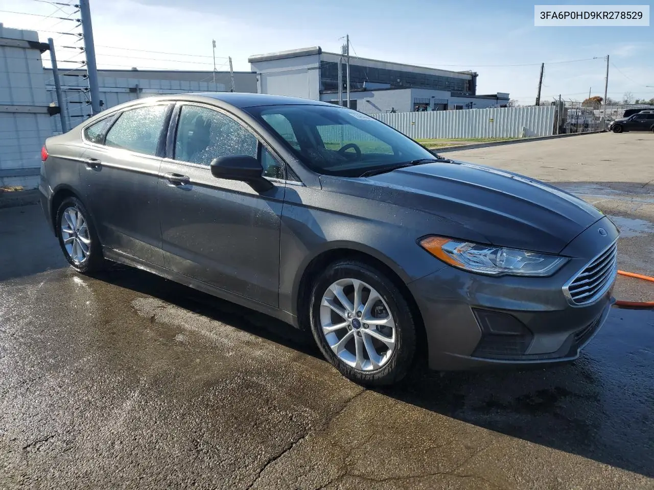 3FA6P0HD9KR278529 2019 Ford Fusion Se