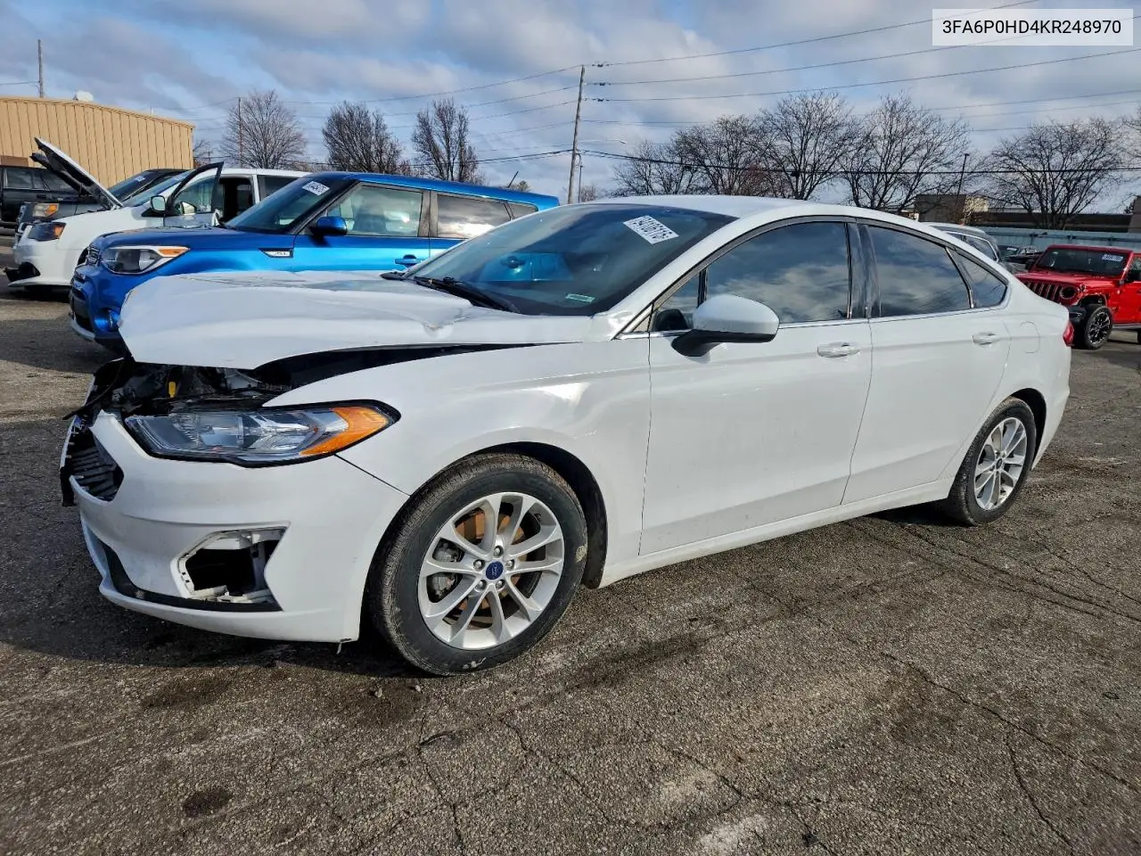 3FA6P0HD4KR248970 2019 Ford Fusion Se