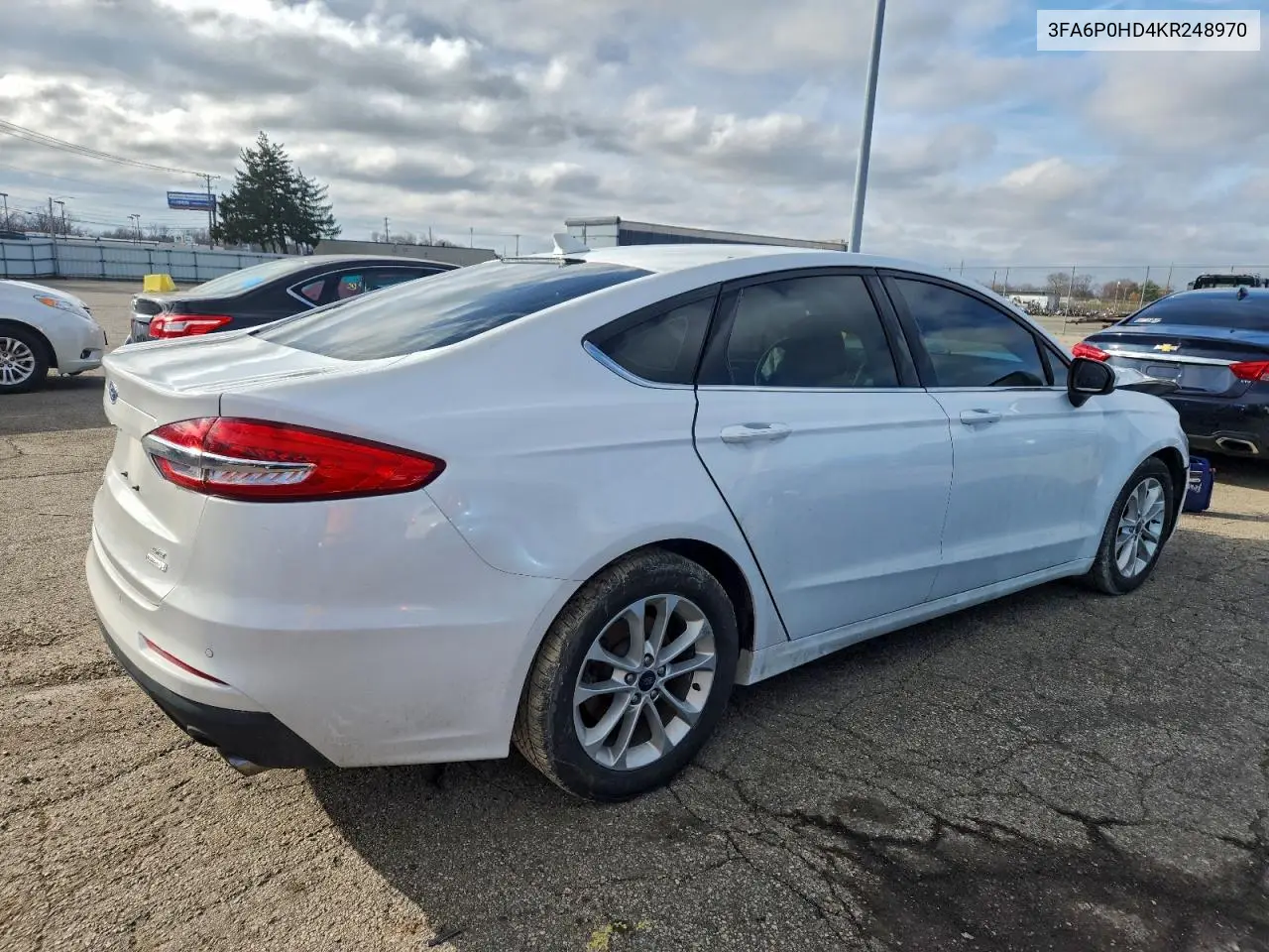 3FA6P0HD4KR248970 2019 Ford Fusion Se