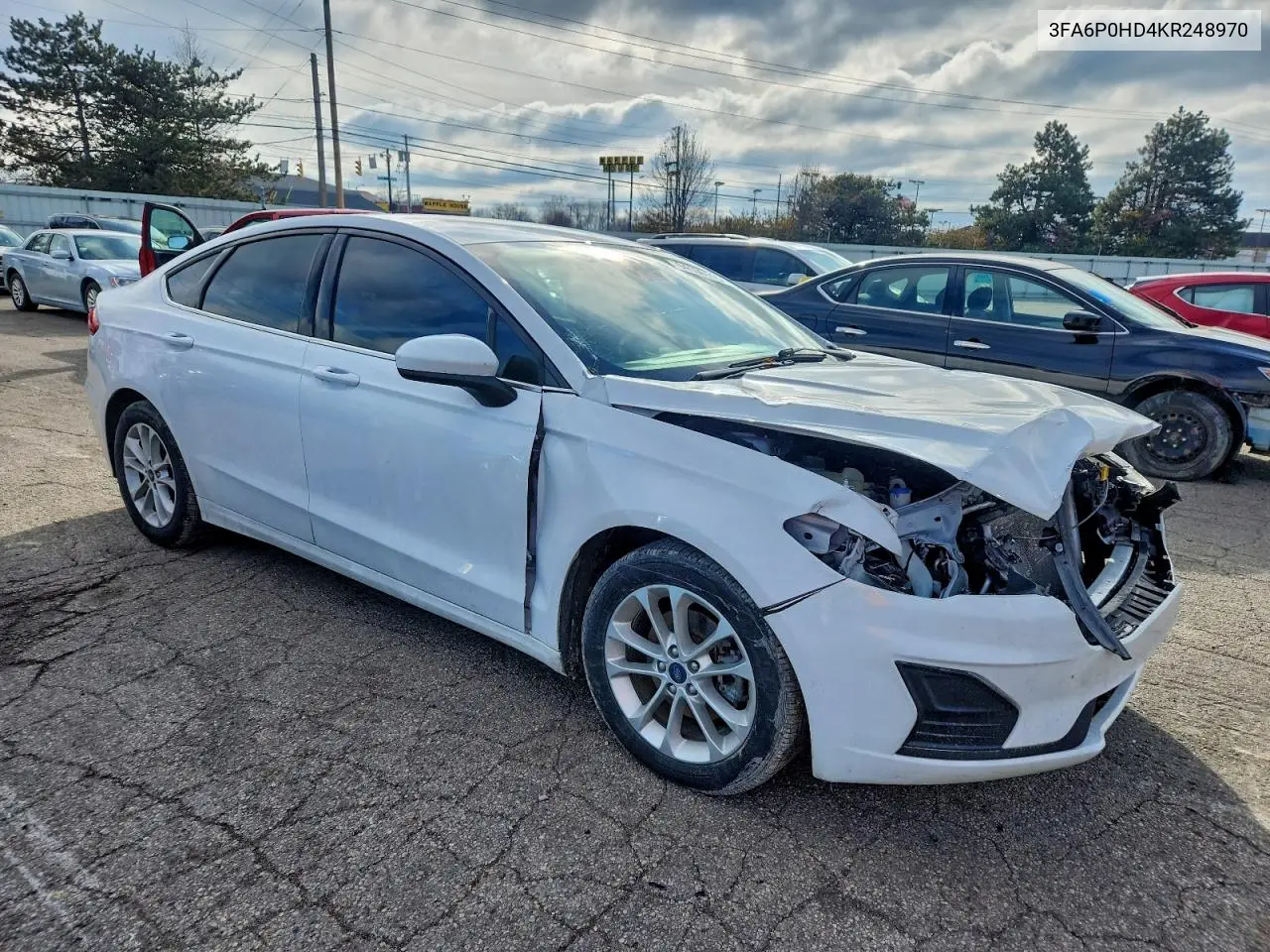 3FA6P0HD4KR248970 2019 Ford Fusion Se