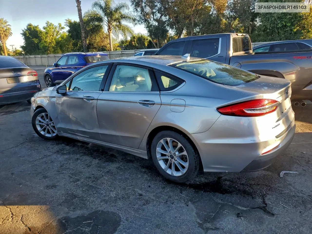 3FA6P0HD8LR149103 2020 Ford Fusion Se