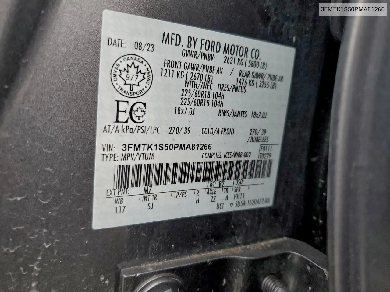3FMTK1S50PMA81266 2023 Ford Mustang Mach-E Select