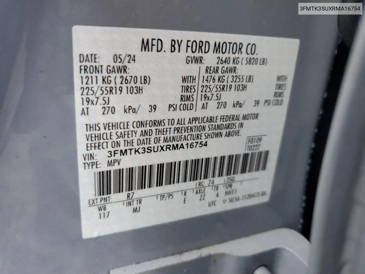 3FMTK3SUXRMA16754 2024 Ford Mustang Mach-E Premium