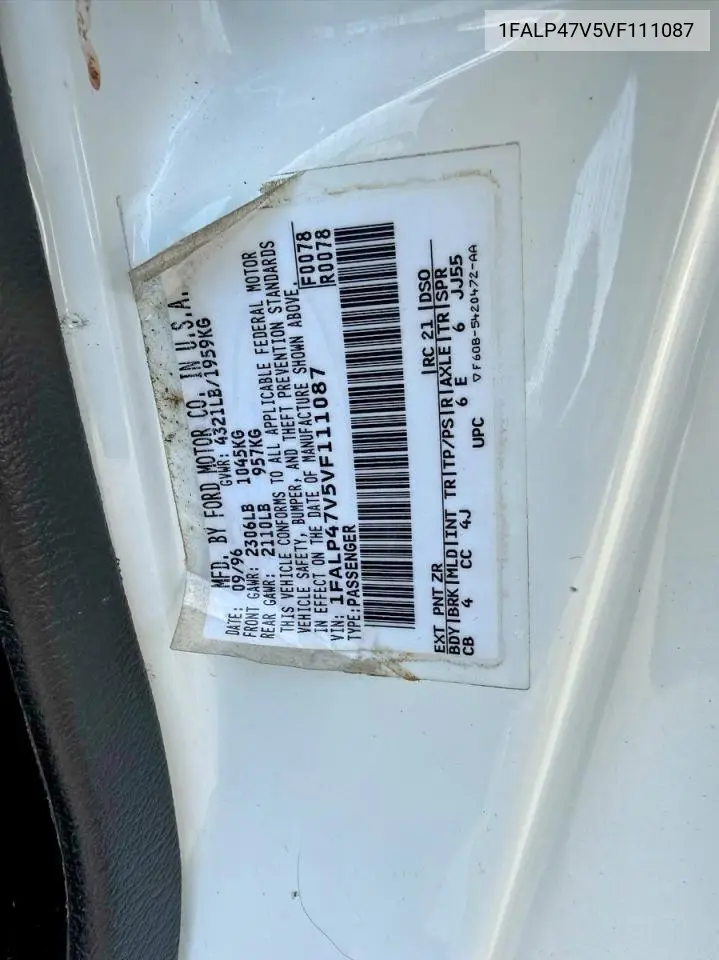 1FALP47V5VF111087 1997 Ford Mustang Cobra