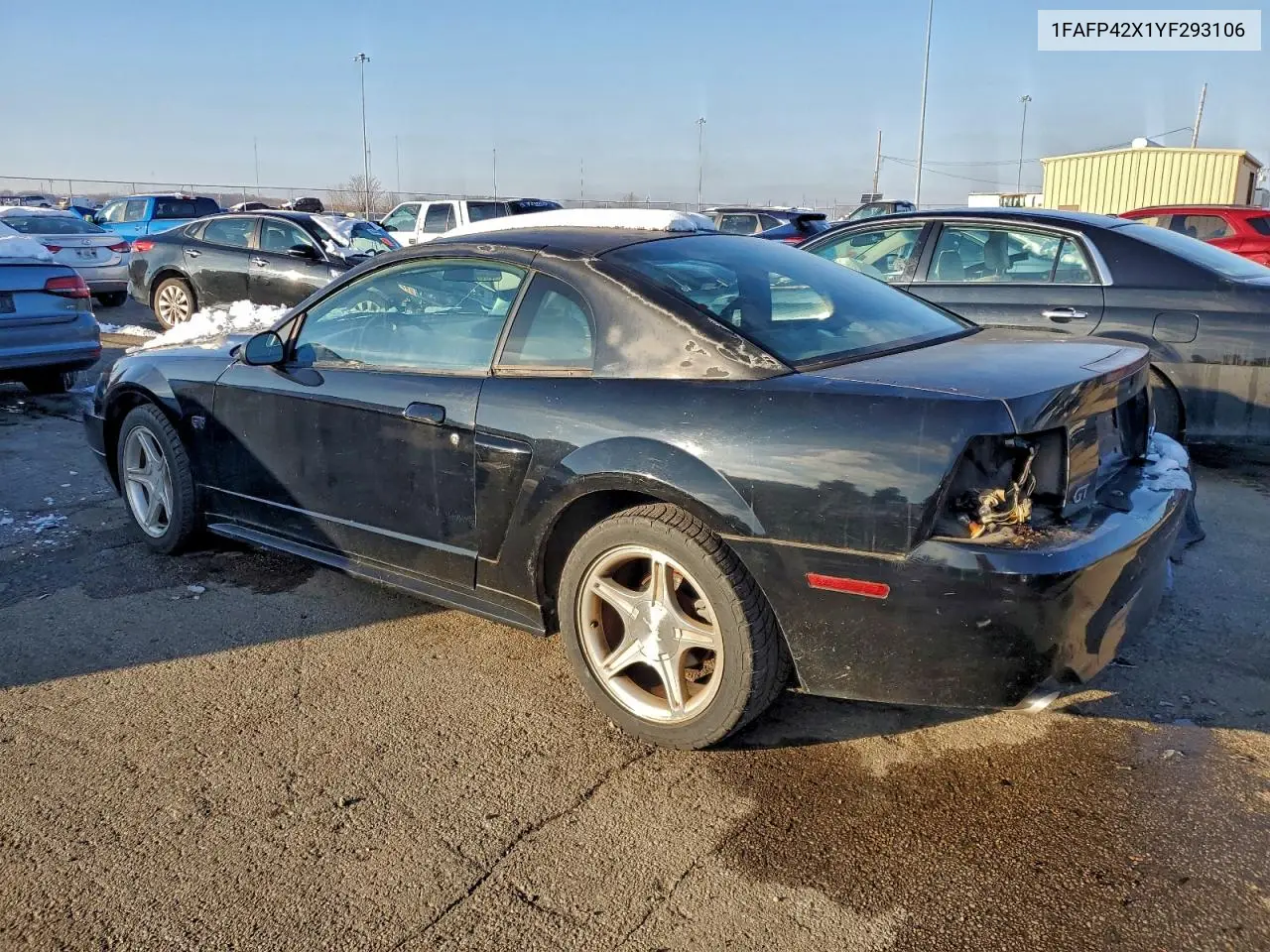 1FAFP42X1YF293106 2000 Ford Mustang Gt