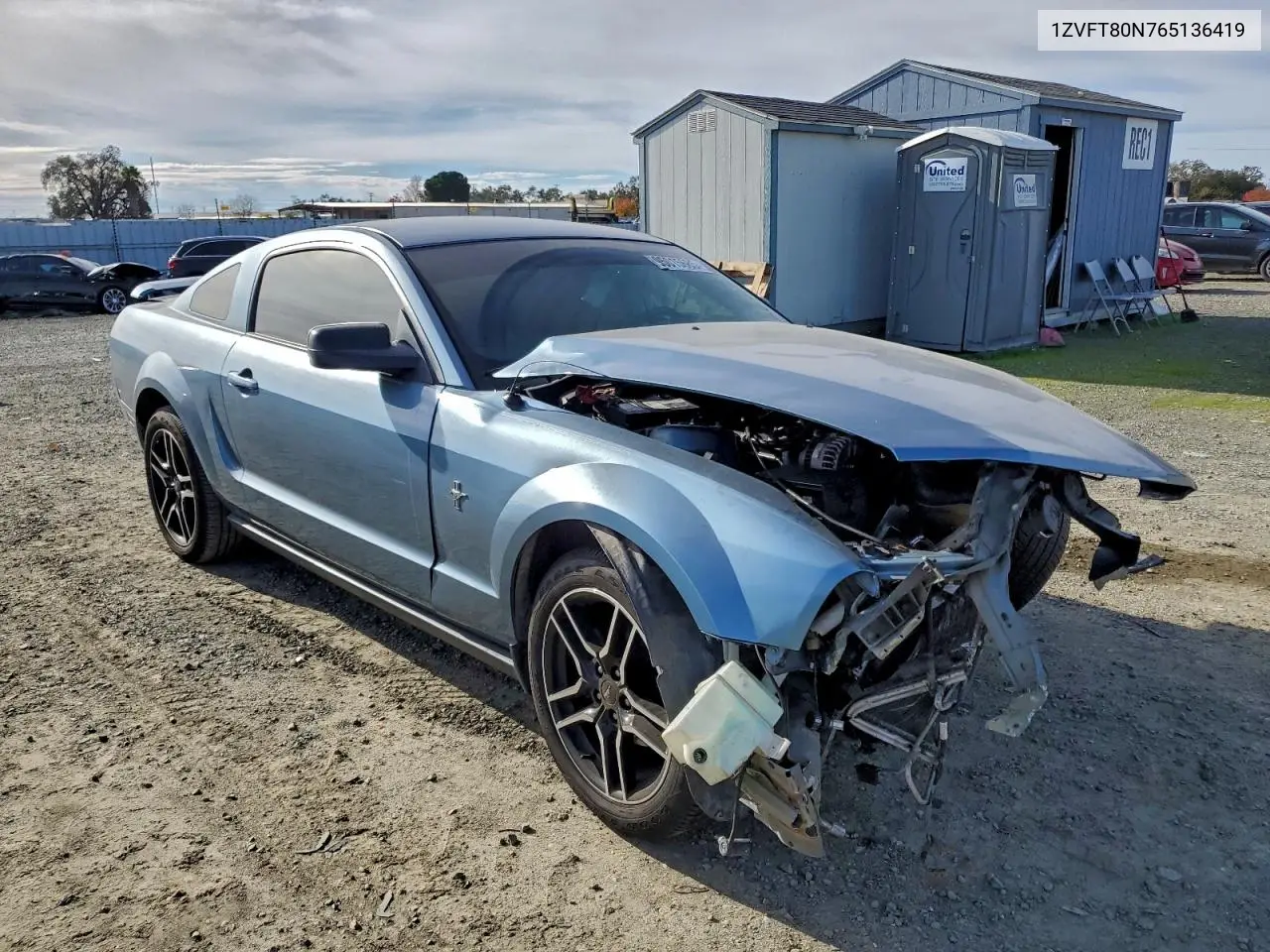 1ZVFT80N765136419 2006 Ford Mustang
