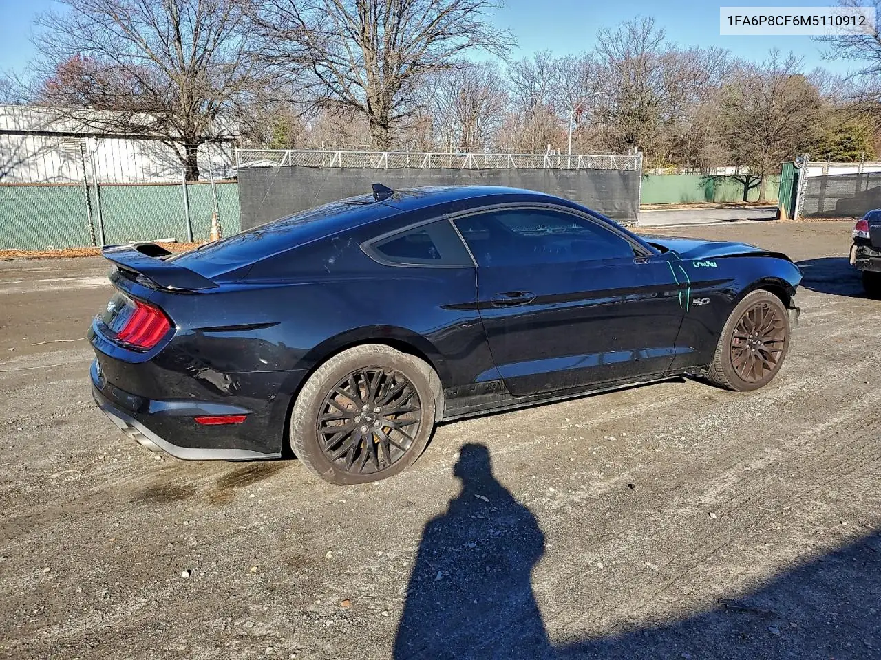 1FA6P8CF6M5110912 2021 Ford Mustang Gt