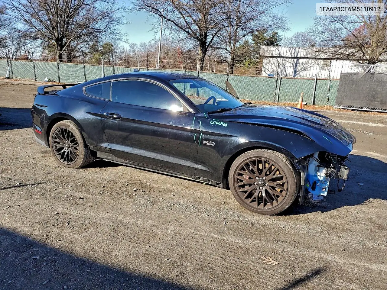1FA6P8CF6M5110912 2021 Ford Mustang Gt