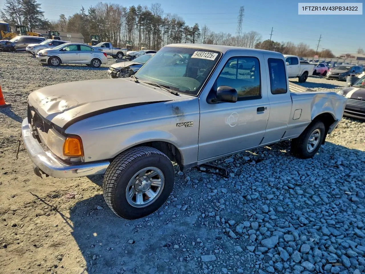 1FTZR14V43PB34322 2003 Ford Ranger Super Cab