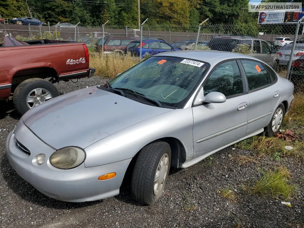 1998 Ford Taurus Lx VIN: 1FAFP52U1WA107599 Lot: 72377474