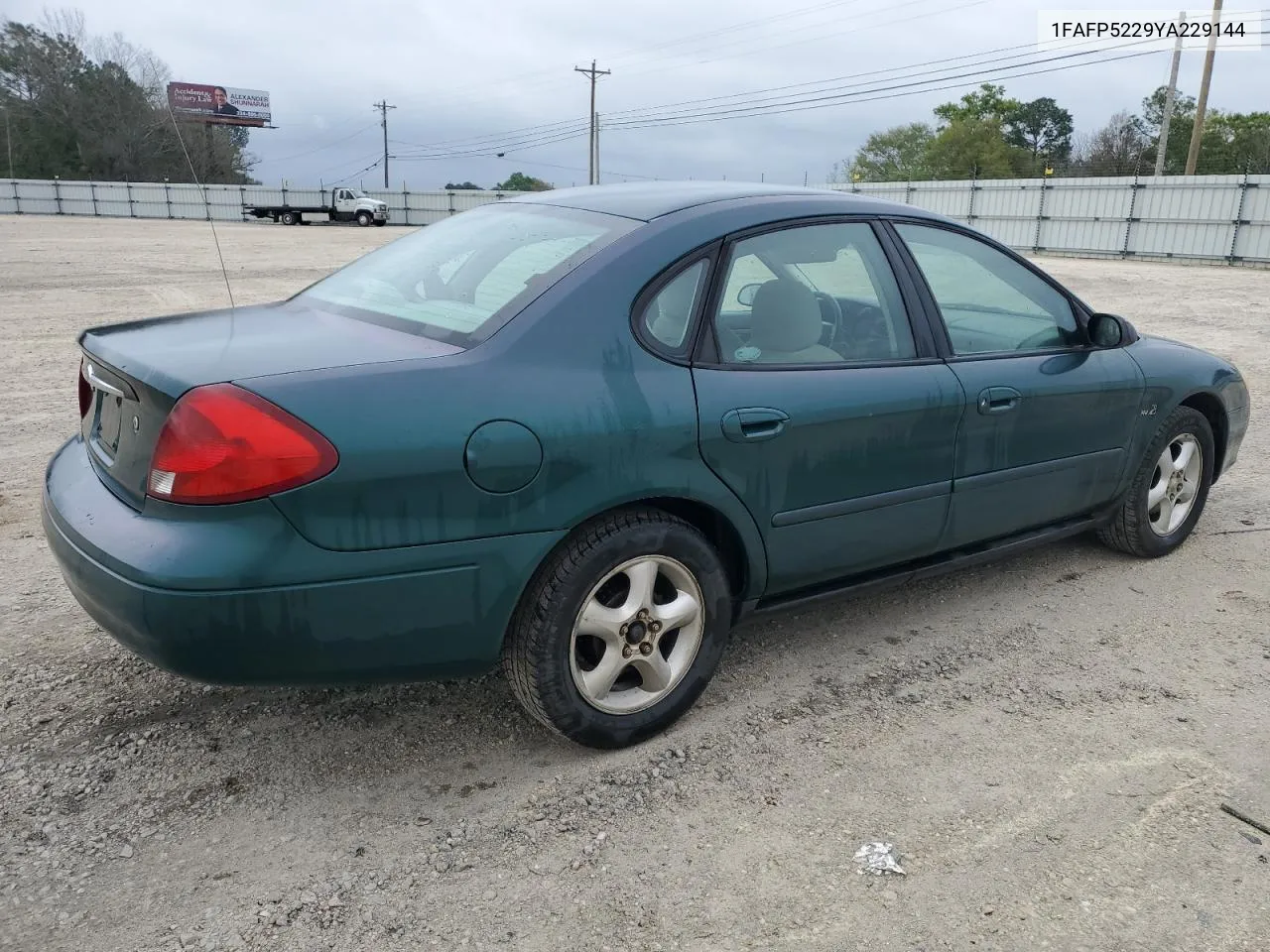 2000 Ford Taurus Lx VIN: 1FAFP5229YA229144 Lot: 47918544