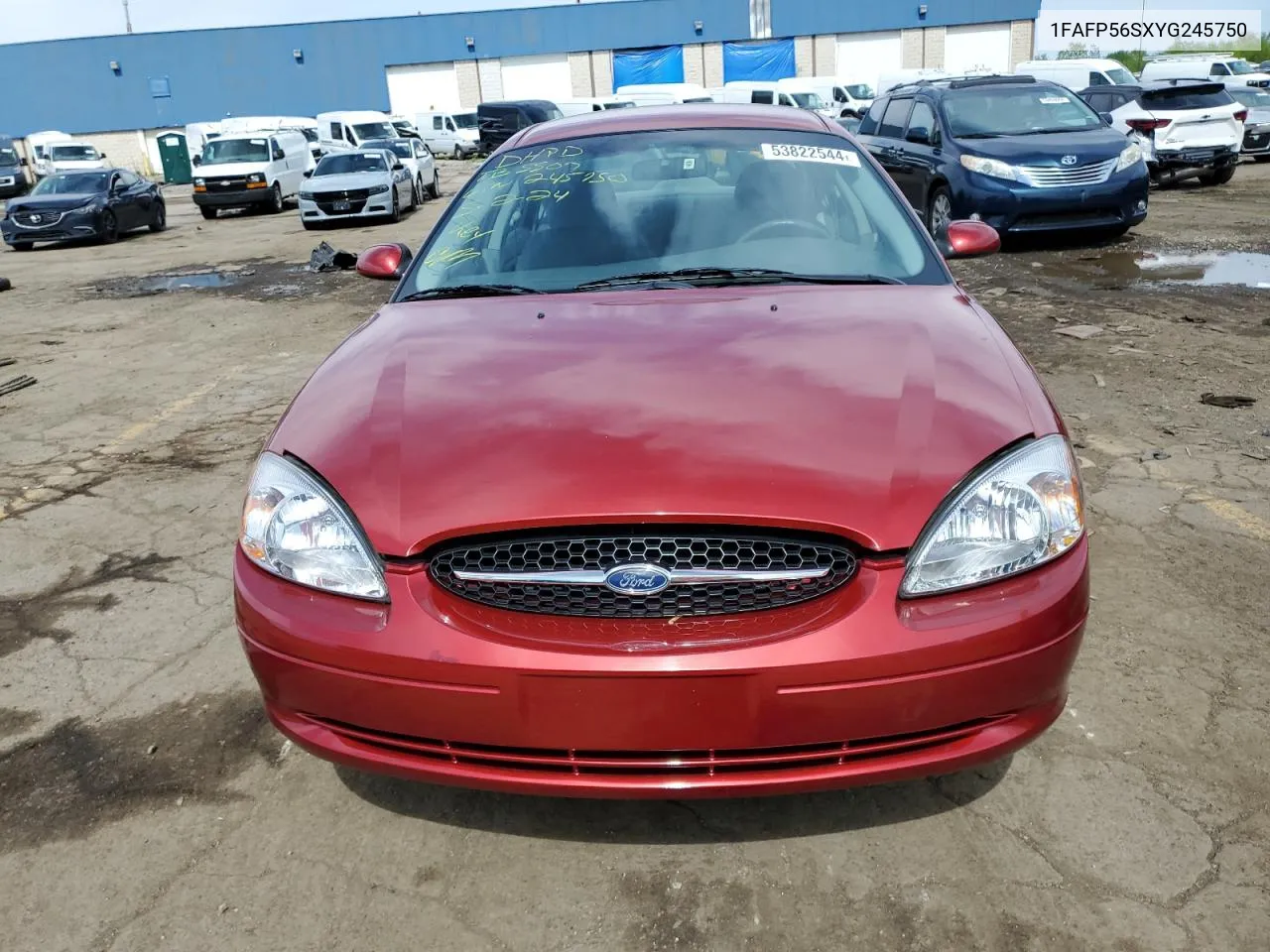 2000 Ford Taurus Sel VIN: 1FAFP56SXYG245750 Lot: 53822544