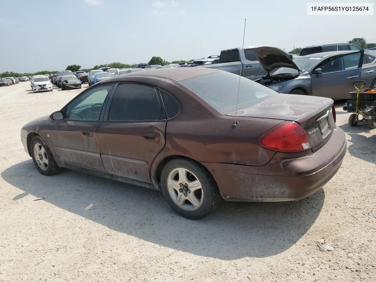 2000 Ford Taurus Sel VIN: 1FAFP56S1YG125674 Lot: 56091674