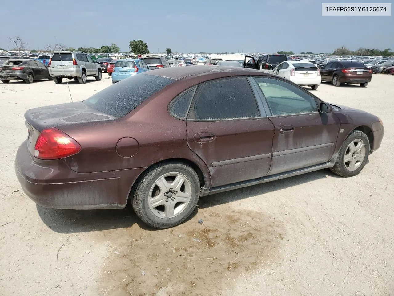 2000 Ford Taurus Sel VIN: 1FAFP56S1YG125674 Lot: 56091674