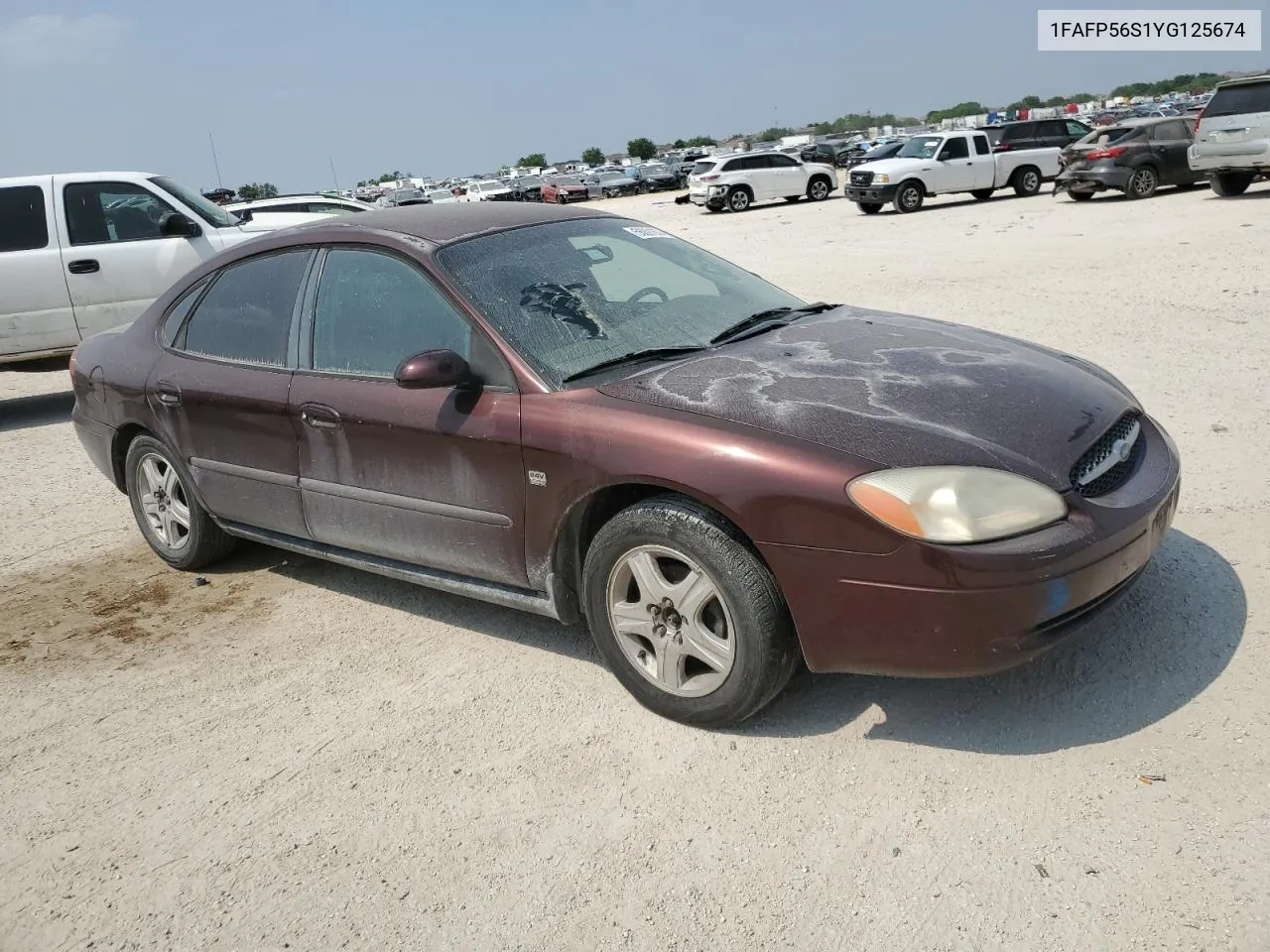 2000 Ford Taurus Sel VIN: 1FAFP56S1YG125674 Lot: 56091674