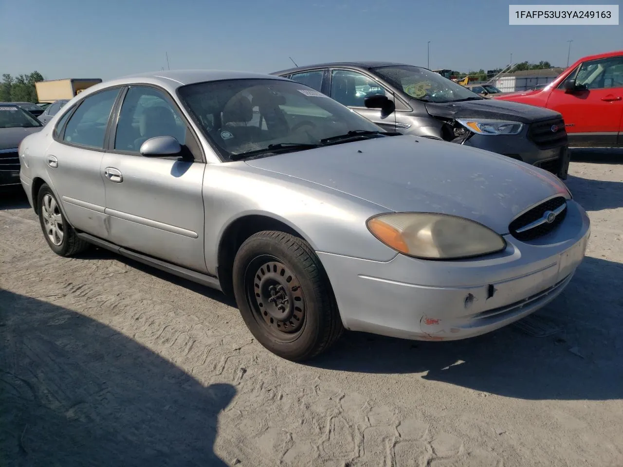 2000 Ford Taurus Se VIN: 1FAFP53U3YA249163 Lot: 66362713